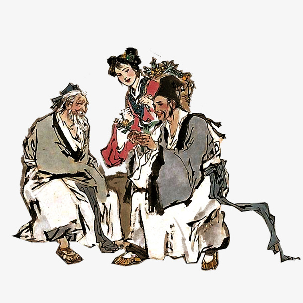 古典手绘的李时珍免抠