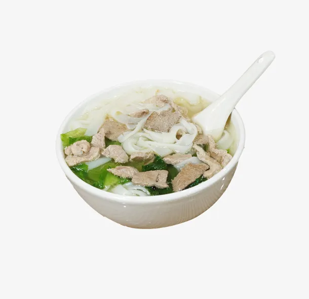 产品实物青菜豆腐汤河粉免抠