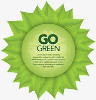 绿色树叶促销图标免抠