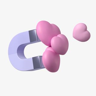 3D爱心磁铁免抠