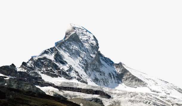白色雪山素材免抠