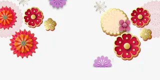 创意3D立体花朵背景装饰