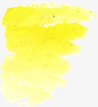 手绘黄色水彩涂鸦免抠