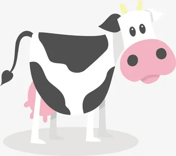 卡通奶牛矢量图免抠