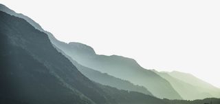 春天绿色青色山山水免抠