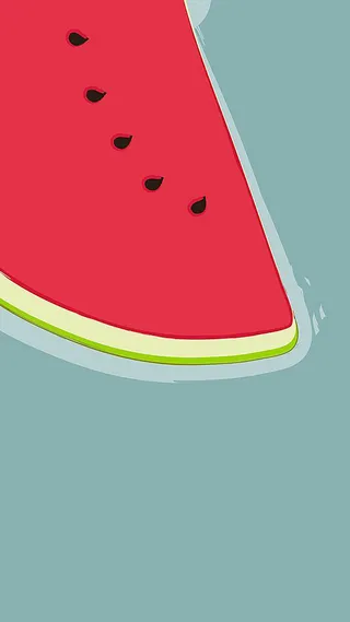 夏天扁平简约西瓜背景图高清