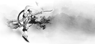 豪气武侠水墨刀客淘宝游戏banner背景高清