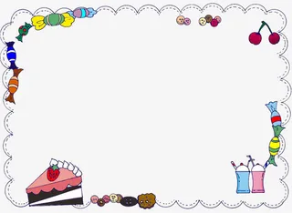 手绘卡通线条边框免抠