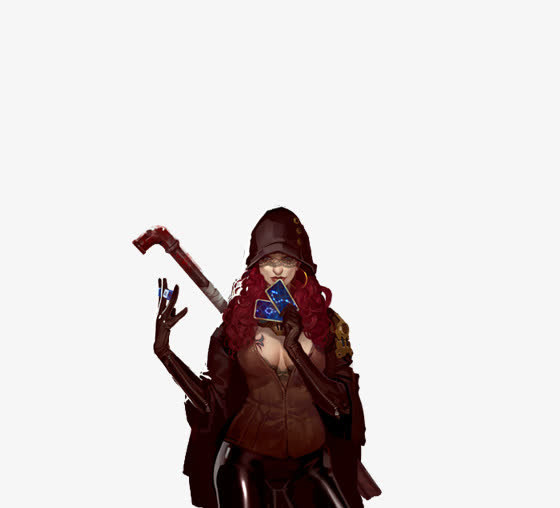 玩塔罗牌的女巫免抠