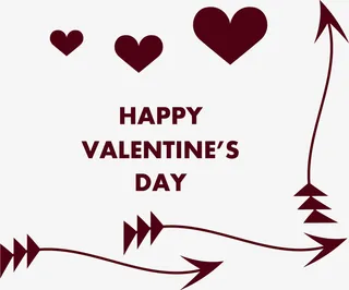 小清新棕色爱心免抠