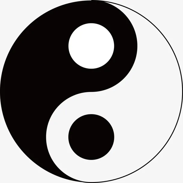 黑色的太极图免抠