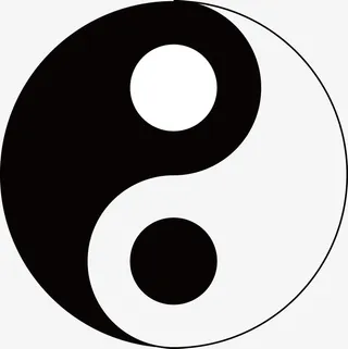 黑色的太极图免抠