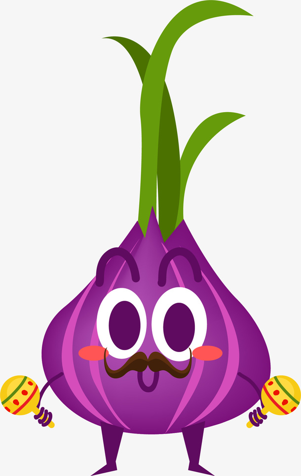 可爱蔬菜洋葱角色设计免抠