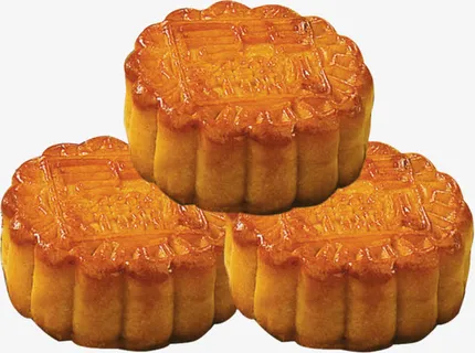 三块中国风月饼海报免抠