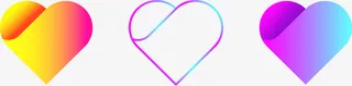 渐变色心logo免抠