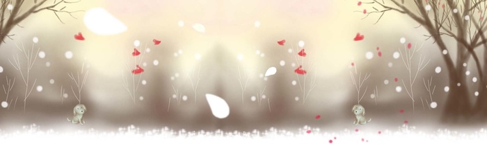 灰色雪景浪漫花瓣淘宝背景高清