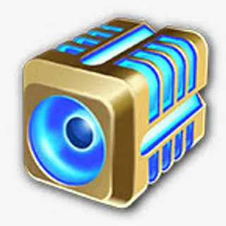 手绘蓝色光效科技图标免抠