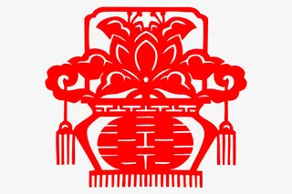 喜字花灯剪纸免抠