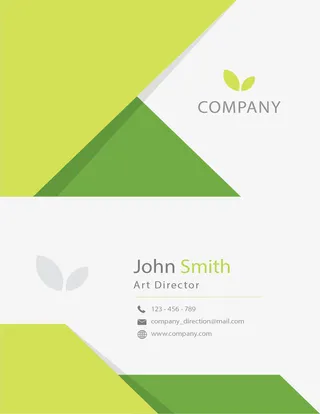 绿色几何个人名片免抠