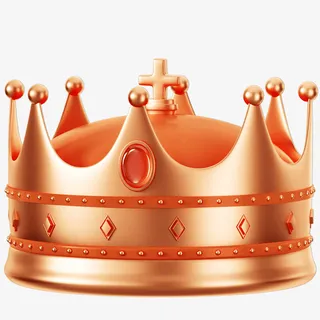 C4D 橙色 皇冠 电商 商铺素材免抠