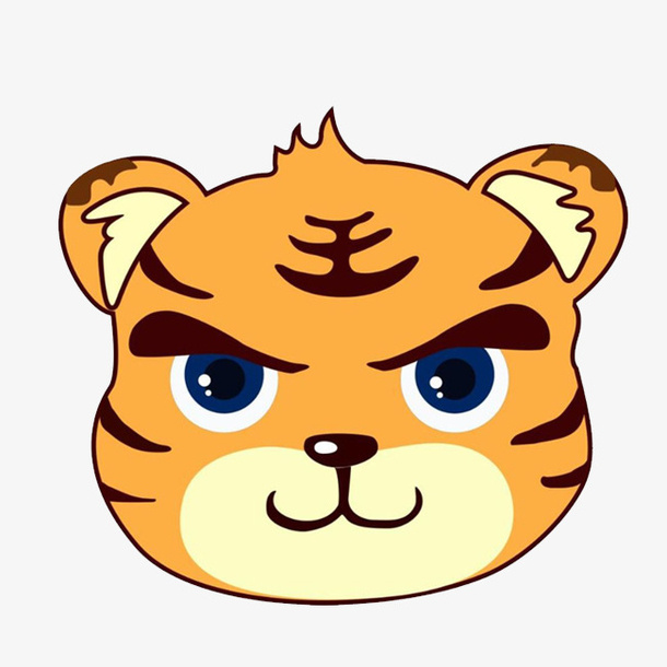 卡通手绘虎头免抠