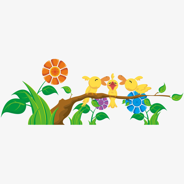 树枝上的鸟免抠