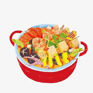 串串香手绘画素材图片免抠