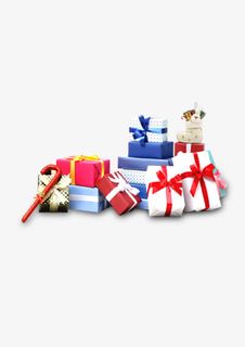 礼物一堆圣诞礼物圣诞圣诞节免抠