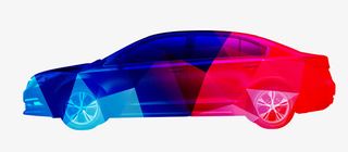 拼色创意汽车免抠