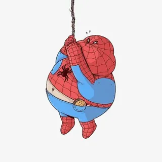 手绘创意蜘蛛侠免抠图免抠