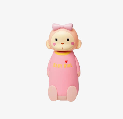 卡通不锈钢真空保温杯免抠