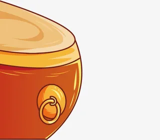 手绘卡通鼓元素免抠