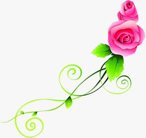 粉色母亲节手绘花朵免抠