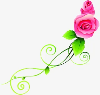 粉色母亲节手绘花朵免抠