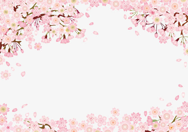 情人节梦幻花朵框架免抠