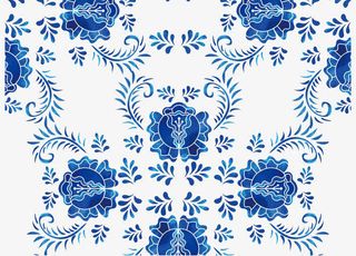 经典蜡染图案免抠