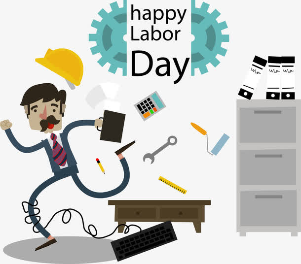 矢量手绘劳动节免抠