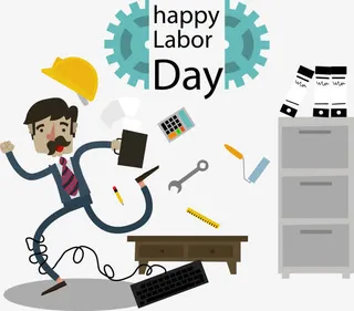 矢量手绘劳动节免抠