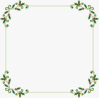 绿色花藤边框免抠