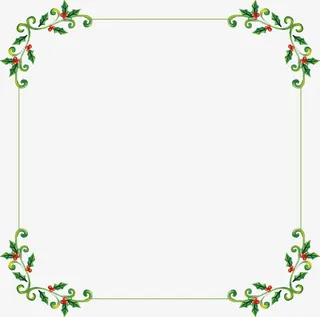 绿色花藤边框免抠