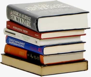 堆积的英语书籍教师节免抠