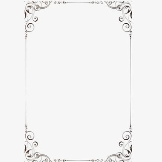 欧式花纹线条边框免抠