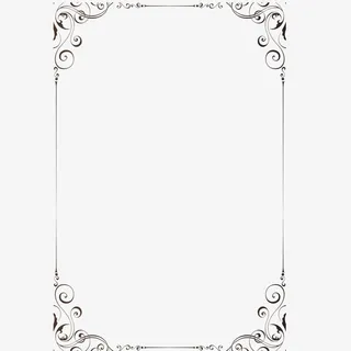 欧式花纹线条边框免抠