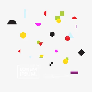 几何漂浮几何碎片促销元素免抠