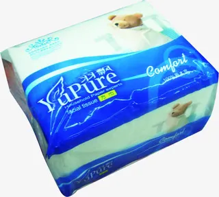 羽飘蓝色家用纸巾免抠