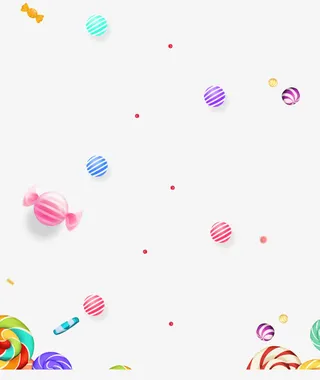 彩色糖果海报素材免抠