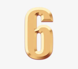 金属数字 倒计时 06免抠