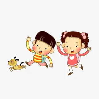 可爱卡通儿童矢量素材免抠