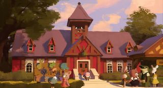 卡通漫画房屋动物免抠