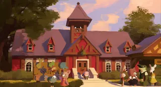 卡通漫画房屋动物免抠